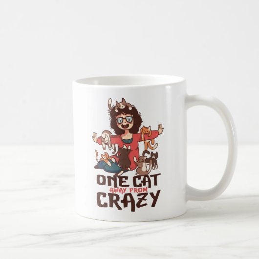 Mug Mère chaton chat fou cadeau Kitty Kitten Femmes (Droite)