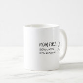 Mug Mère Citation Silhouette Café Carburant (Devant droit)