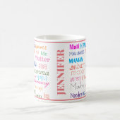 Mug Mère Colorée Dans Différentes Langues Mignonnes (Centre)