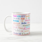 Mug Mère Colorée Dans Différentes Langues Mignonnes (Gauche)