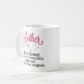 Mug Mère Comme Une Fleur Chacune Est Belle (Devant gauche)