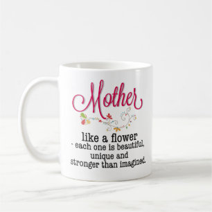 Mug Mère Comme Une Fleur Chacune Est Belle