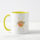 Mug Mère coureuse Yellow Sunshine Aquarelle personnali (Gauche)