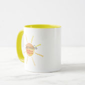 Mug Mère coureuse Yellow Sunshine Aquarelle personnali (Devant gauche)
