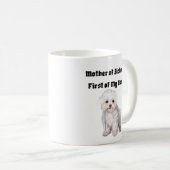 Mug Mère de Bichons, Prénom de mon nom (Devant droit)