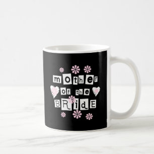 Mug Mère de blanc de jeune mariée sur le noir