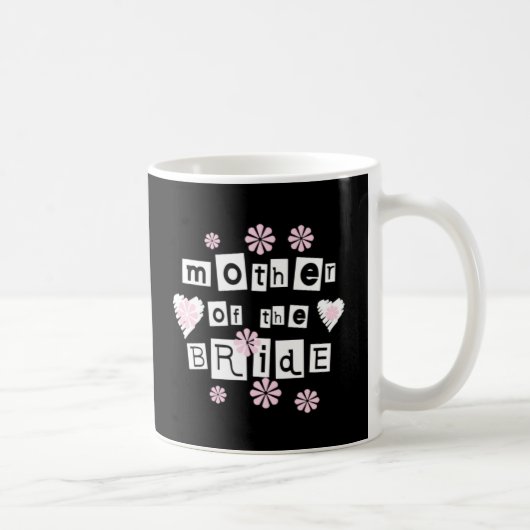 Mug Mère de blanc de jeune mariée sur le noir (Droite)