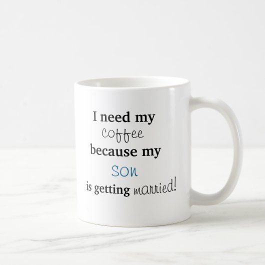 Mug Mère de cadeau de marié (Droite)