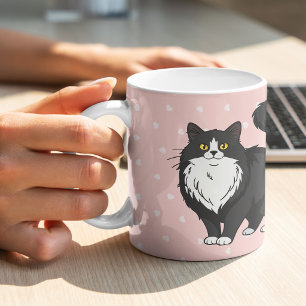 Mug Mère de chat en smoking doux personnalisée
