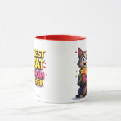 Mug Mère de chat fière avec un joli chat aux fleurs 🐱 (Centre)