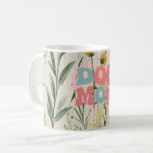 Mug mère de chien floral blanc rose (Devant gauche)