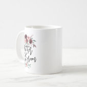 Mug Mère de conception de fleurs de mariage de douche (Devant gauche)