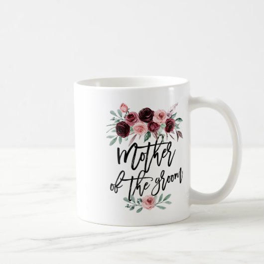 Mug Mère de conception de fleurs de mariage de douche (Droite)