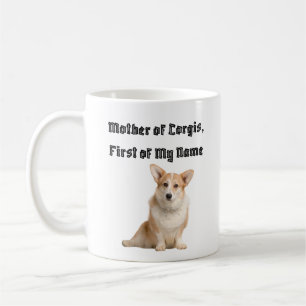 Mug Mère de Corgis, Prénom de mon nom