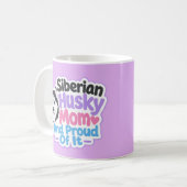 Mug Mère de Husky Sibérien et fière de l'être (Devant gauche)