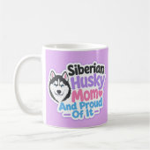 Mug Mère de Husky Sibérien et fière de l'être (Gauche)