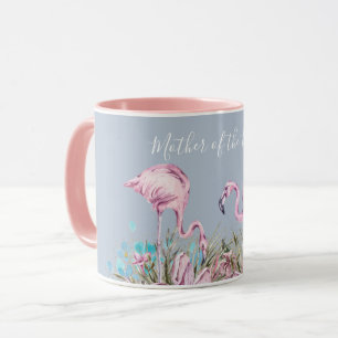 Mug MÈRE DE LA BRIDE Flamant rose de rougissement Mari