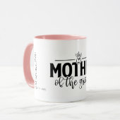 Mug Mère de la chambre à couler script personnalisé (Devant gauche)
