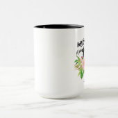 Mug Mère de la chambre d'aquarelle Floral Personnalisé (Centre)