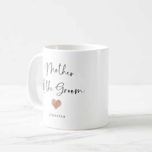 Mug Mère de la chambre | Script tendance et coeur (Devant gauche)