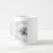 Mug Mère de la conception de bouquet   de mariage de (Devant gauche)