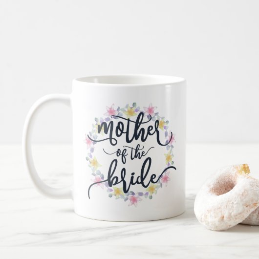 Mug Mère de la Mariage mariée Calligraphie | Musique (Avec donut)