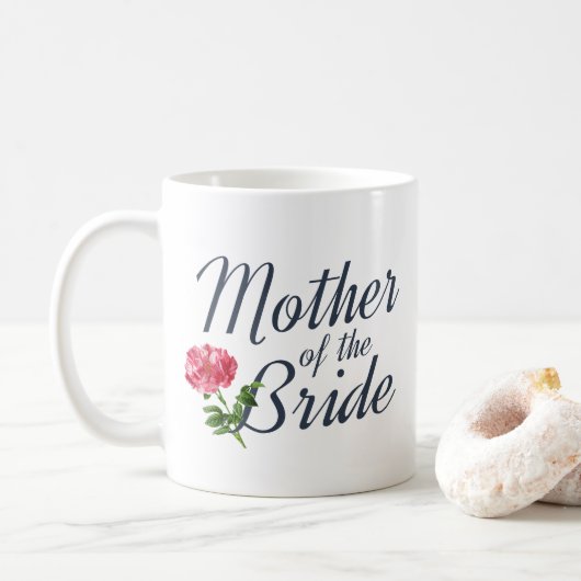 Mug Mère de la Mariage mariée Calligraphie | Musique (Avec donut)