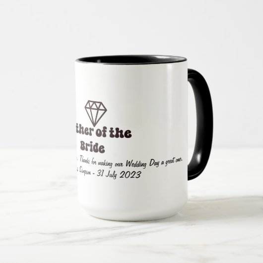 Mug Mère de la mariée (Devant droit)