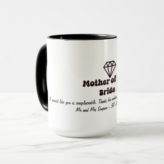 Mug Mère de la mariée (Devant gauche)