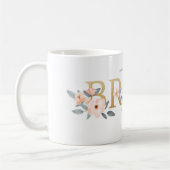 Mug Mère de la mariée Aquarelle Rose Fleurie (Gauche)