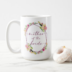 Mug Mère de la mariée Blooming Chic Menthe et Rose