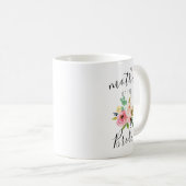 Mug Mère de la mariée Blush Florals Mariage cadeau (Devant droit)