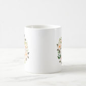 Mug Mère de la mariée, Calligraphie, couronne florale- (Centre)