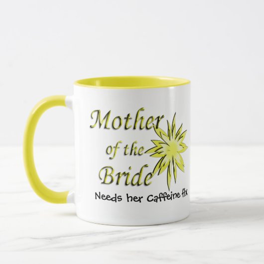 Mug Mère de la mariée drôle caféine Fixer (Gauche)
