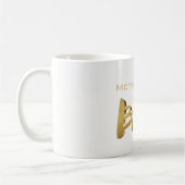 Mug Mère de la mariée Élégante Typographie Or Texte (Gauche)