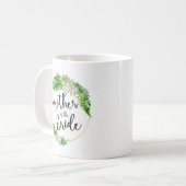 Mug Mère de la mariée en feuille de palme tropicale (Devant gauche)