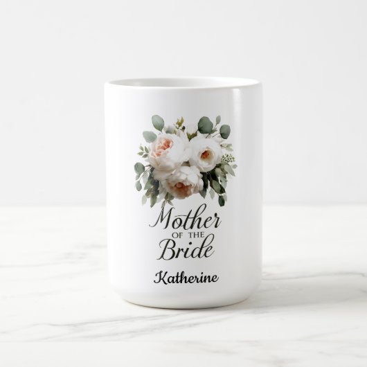 Mug Mère de la mariée Fleurs Élégant Design de mariage (Centre)