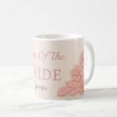 Mug Mère de la mariée fleurs roses (Devant droit)