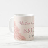 Mug Mère de la mariée fleurs roses (Devant gauche)