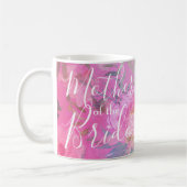 Mug Mère de la mariée Floral Pink Modern (Gauche)