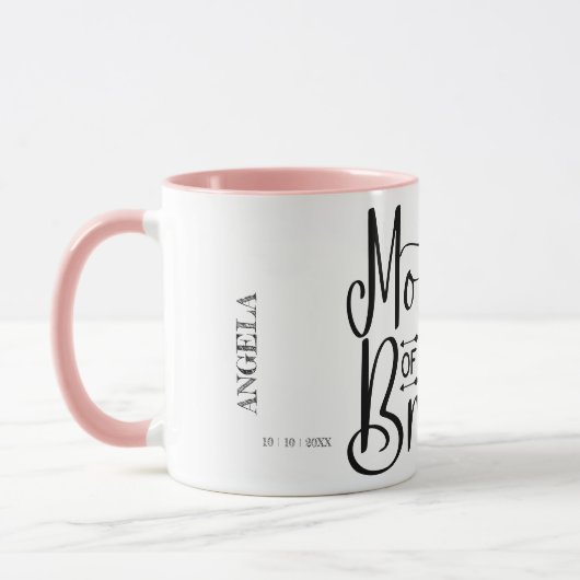 Mug Mère de la mariée FlowScript Personnalisé (Gauche)