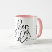 Mug Mère de la mariée FlowScript Personnalisé (Devant droit)