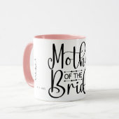 Mug Mère de la mariée FlowScript Personnalisé (Devant gauche)