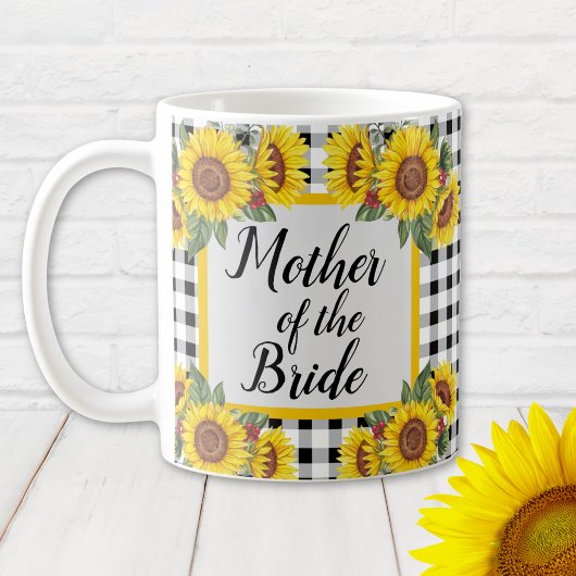 Mug Mère de la mariée gingembre personnalisé tournesol