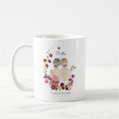 Mug Mère de la mariée illustrée | Monogramme  (Gauche)