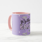 Mug Mère de la mariée Lavande Crocus Personnalisé (Devant gauche)