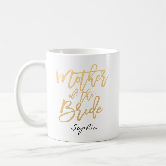 Mug Mère de la mariée Lettering Custom (Gauche)