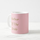 Mug Mère de la mariée Maman Or Rose Rose Clair (Devant gauche)
