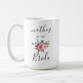 Mug Mère de la mariée Mariage cadeau Floral Chic 15oz (Gauche)