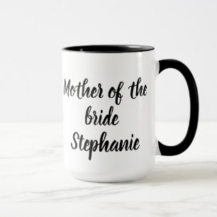 Mug Mère de la mariée mariages élégants écriture